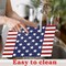 America 250th Anniversary Patriotic Placemats (Set of 6) - Semiquincentennial Freedom Stars & Flag Design - Washable Plastic Table Mats for 4th of July, Memorial Day, and Veterans Day Party Decor